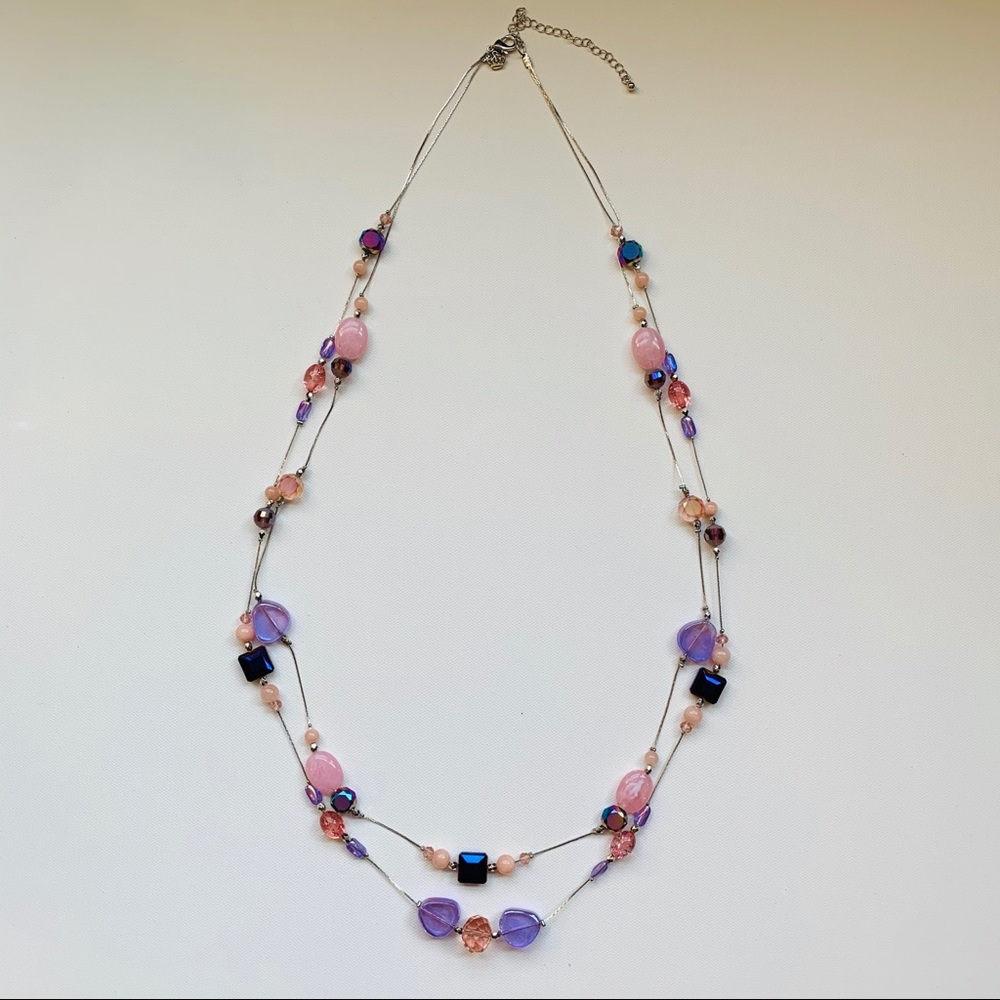 Double Strand Beaded Necklace